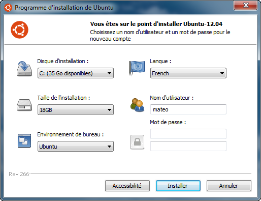 Installation de Linux depuis Windows