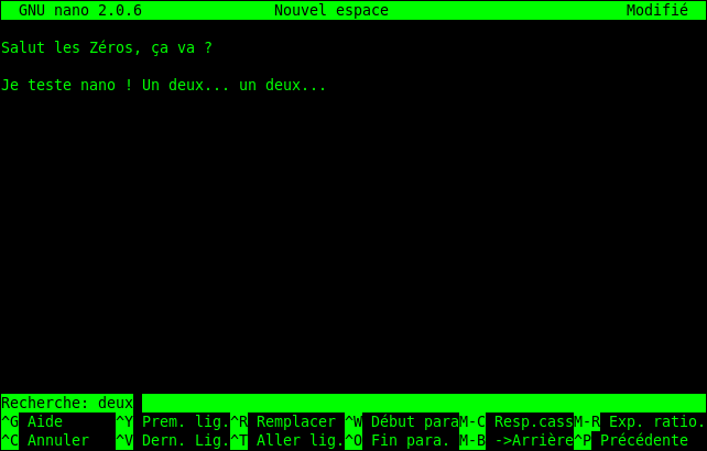 Recherche dans Nano